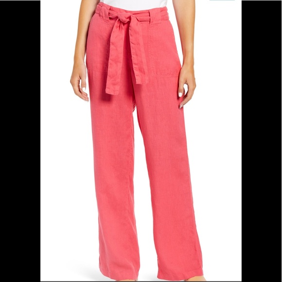 Nordstrom Caslon New Belted Linen Pants - Picture 1 of 4